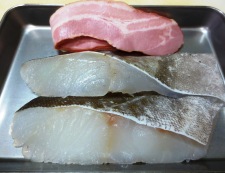 鱈のベーコンサンドフライ　材料