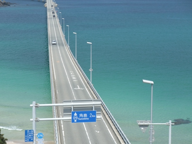 角島大橋エメラルドグリーン日本の絶景の海
