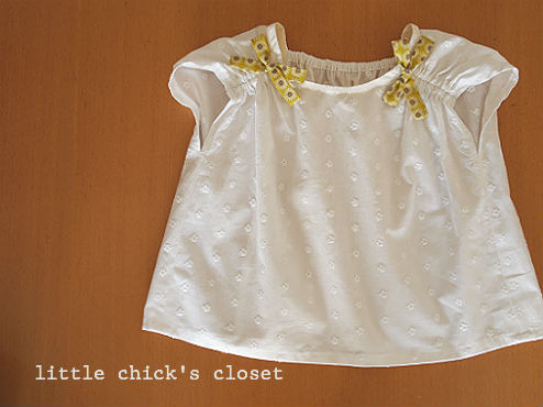 little chick's closet クシュクシュりぼんブラウス