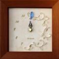 La Serinette　Gift clock White(ﾌﾞﾗｳﾝﾌﾚｰﾑ)