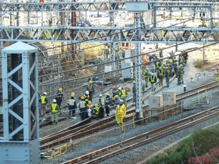 品川駅 線路切り替え工事