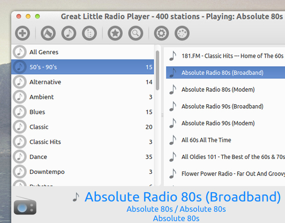 Great Little Radio Player Ubuntu インターネットラジオ 使い方